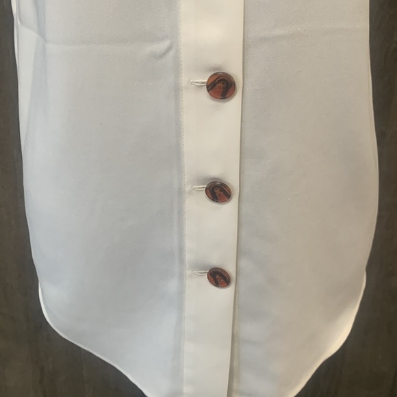 Ann Taylor Loft Outlet Spaghetti Strap Sheer Tank To With Front Buttons Size XS - Picture 4 of 10